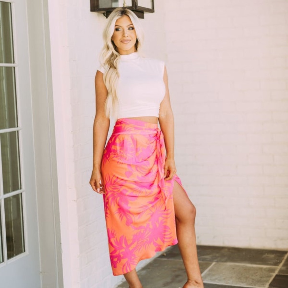 Floral Bora Bora Floral MIDI Skirt